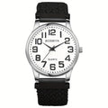 JewelryWe Reloj Elástico Trenzado para Mujer Hombre Simple Analógico de Cuarzo Pulsera Elástica Tejida Reloj Casual con Esfera de Números Grandes