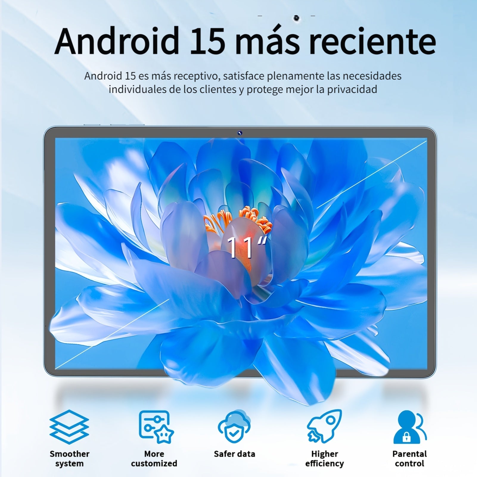 Tablet | Tablet QDDQ 2026 Android 15, 11 pulgadas, 256GB de almacenamiento, 24GB (6GB+18GB Expandido) de RAM, 8000Mah, Tablet 2-en-1 con Teclado