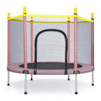 Trampolín de 1.5 pies con cubierta de red de seguridad y accesorios | Saltarín de espacio libre para uso en interiores y exteriores, forma redonda, material de hierro y ABS, disponible en naranja y rosa - Marca: youyijia