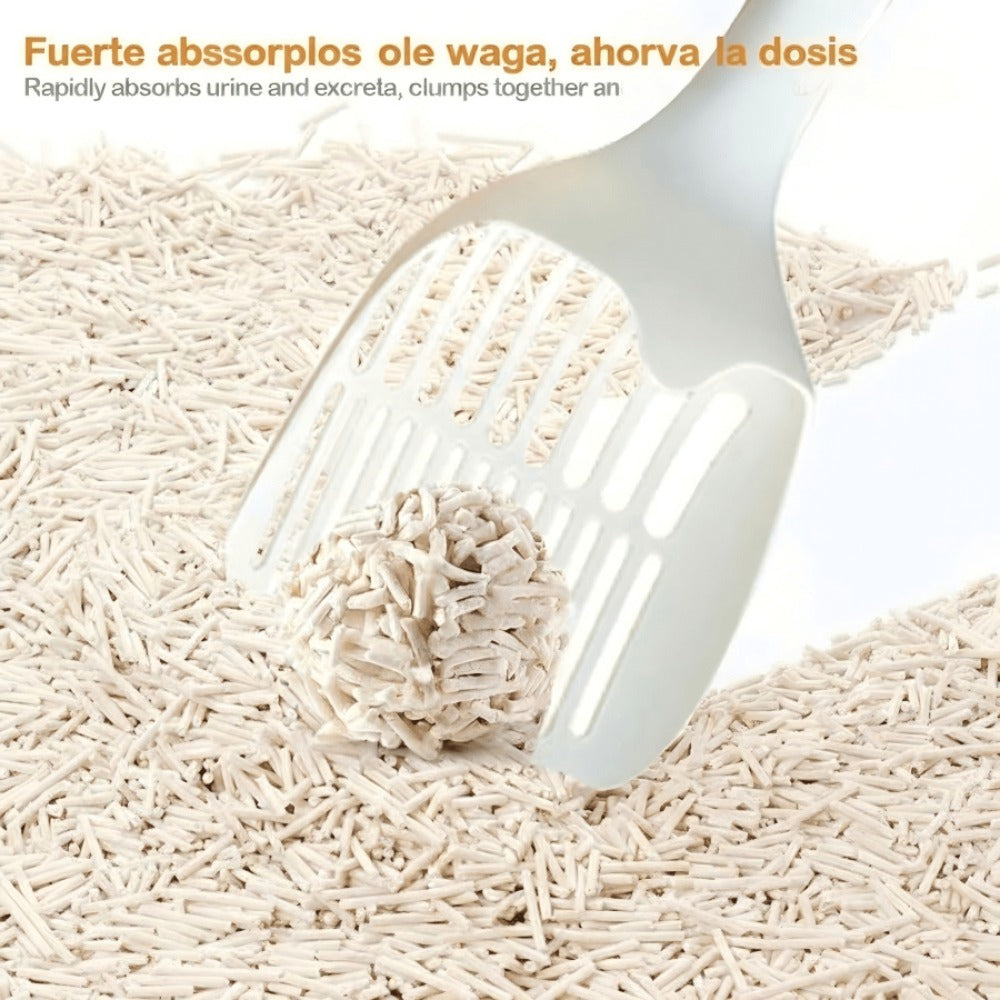 La arena para gatos se aglomera en segundos Arena para gatos vegetal Arena para gatos desodorizada, sin polvo y sin mezcla Suministros para mascotas fáciles de almacenar - 1 bolsa Varios sabores