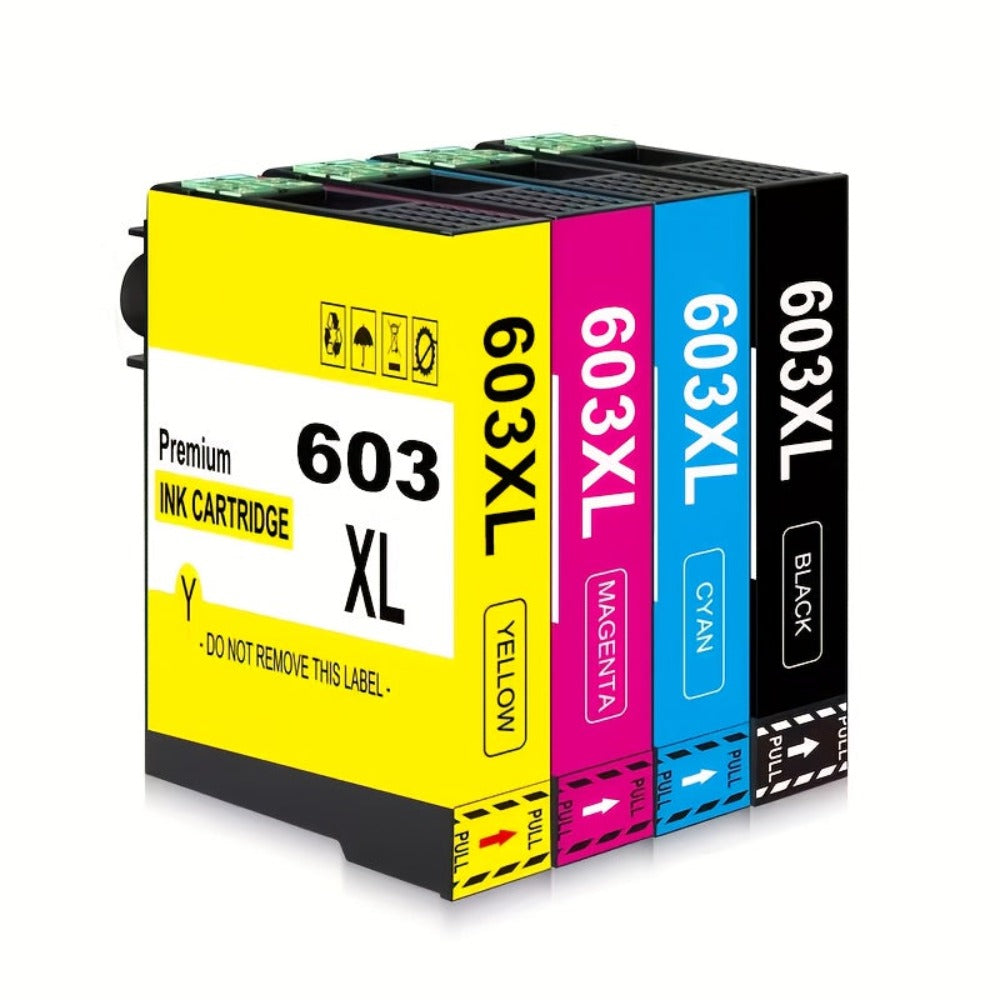 Cartuchos de tinta compatibles 603XL para varios modelos Epson Expression Home y Workforce, disponibles en paquetes de 1 a 10