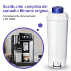 Juego de 6 piezas de filtro de agua de repuesto para DeLonghi DLSC002 - Compatible con DeLonghi Magnifica Evo & S, Dinamica (Plus), Primadonna, Eletta Explorer - Reemplaza el filtro de agua De Longhi para cafeteras y máquinas de espresso