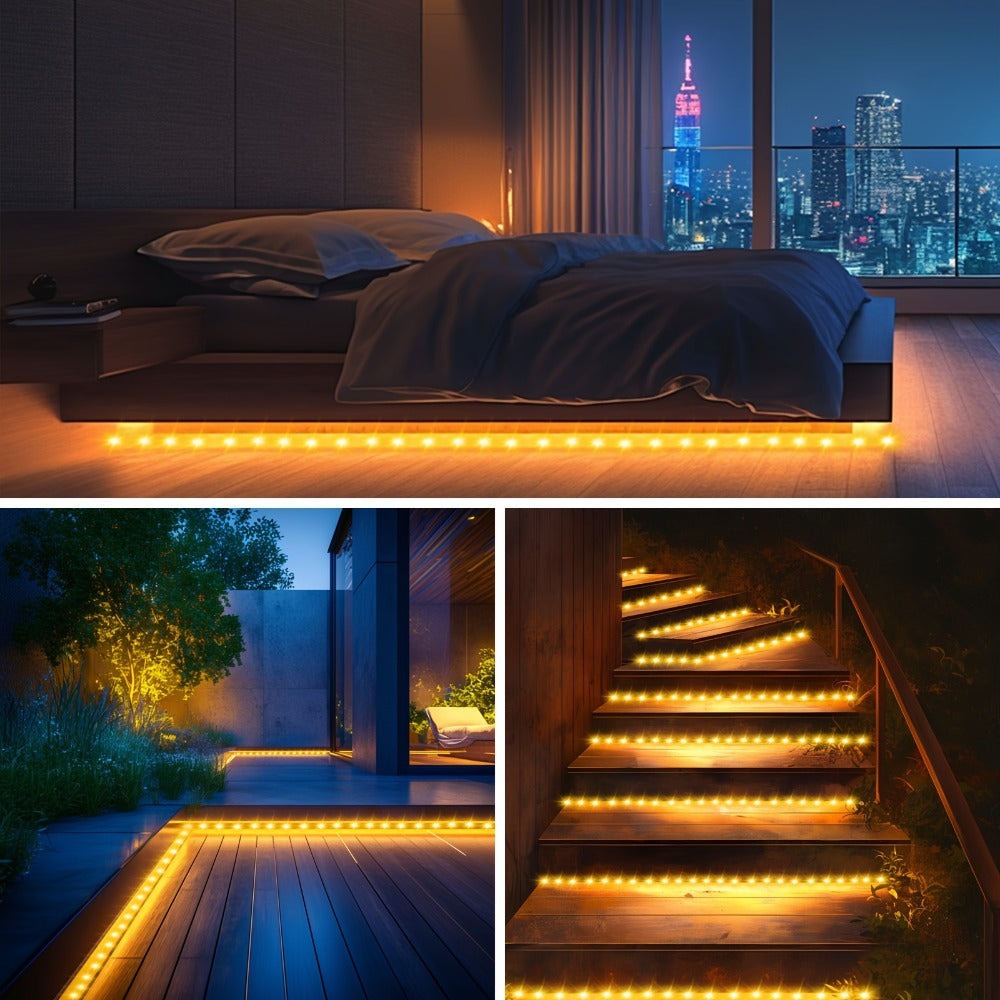 Guirnaldas de luces de hadas para exterior de 60+3 m, 700 LED de luz cálida con 8 modos, control remoto, temporizador y función de memoria, aptas para exterior e interior, bodas, fiestas