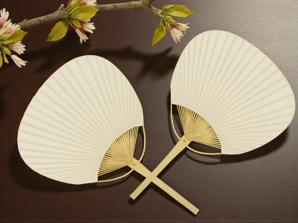 Lote de 2/10/20 abanico de bambú y papel color beige para detalles de invitadas de Boda - Regalos para invitados de boda, comuniones, bautizos, aniversarios, ideales para celebraciones, fiestas y eventos al aire libre