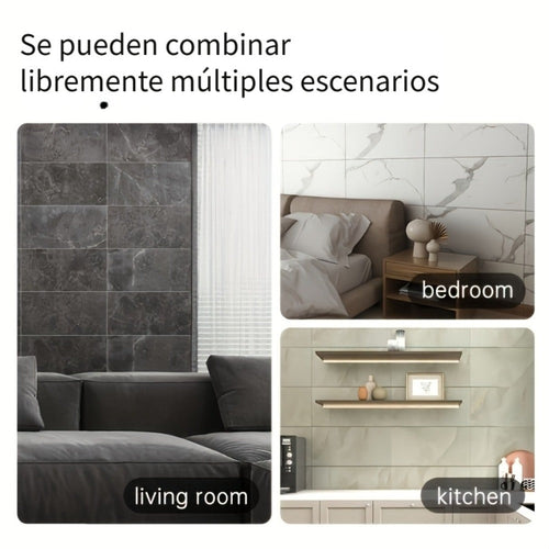 50/20/10 piezas Azulejos de pared autoadhesivos con efecto mármol, Adhesivos de pared de espuma de vinilo, Papel tapiz mural con patrón dorado fácil, Fácil de limpiar y cortar, Adhesivos de pared duraderos, para renovación de baño, sala de estar, cocina,