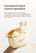 Auriculares Bluetooth | [Producto Oficial Acer] Auriculares Intrauditivos Inalámbricos TWS | Estéreo con Graves Profundos | Baja Latencia para