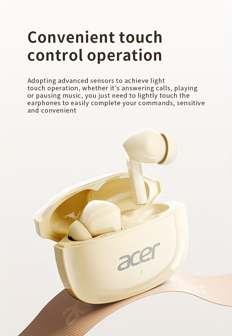 Auriculares Bluetooth | [Producto Oficial Acer] Auriculares Intrauditivos Inalámbricos TWS | Estéreo con Graves Profundos | Baja Latencia para