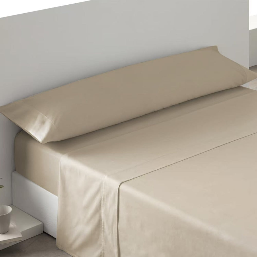 Juego de Sábanas Lisas de 3 Piezas para Verano, 100% Poliéster Suave , Juego de Cama (Sábana Encimera, Bajera Ajustable y Funda de Almohada)