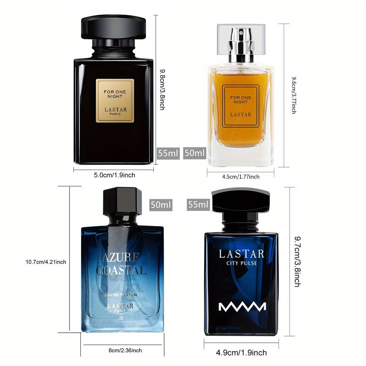 [4 Botellas] Fragancias para Hombre, Resuelve la Dificultad de Elección, Perfume de Feromonas, Muestra tu Encanto, Regalo de Perfume, Envuelto Individualmente, Perfecto para Citas y Viajes, Regalo de Cumpleaños para un Amigo / Regalo de San Valentín