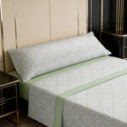 Juego de cama prémium de tres piezas: sábana bajera, sábana y funda de almohada. Suave y cómodo, disponible en varios colores y tamaños, fácil de cuidar.