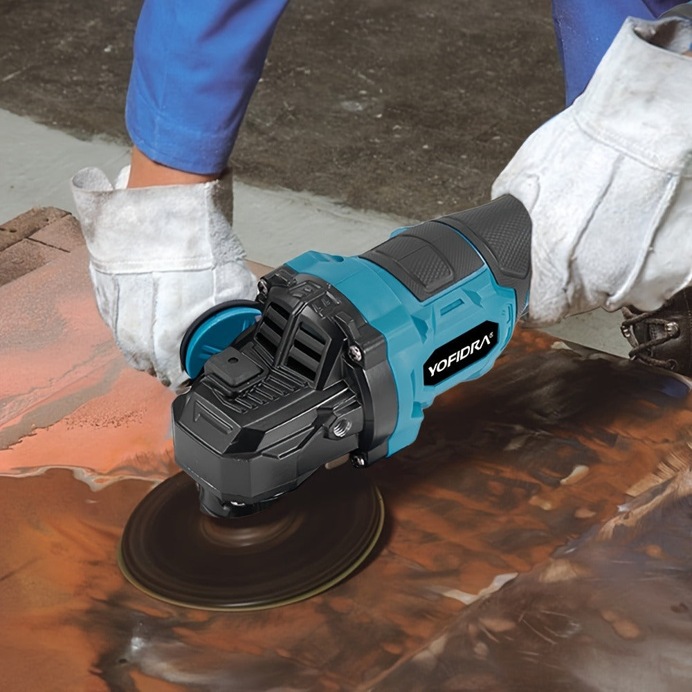 Amoladora angular sin escobillas y pulidora de 125 mm M14, amoladora angular eléctrica inalámbrica, herramientas eléctricas para esmerilar y