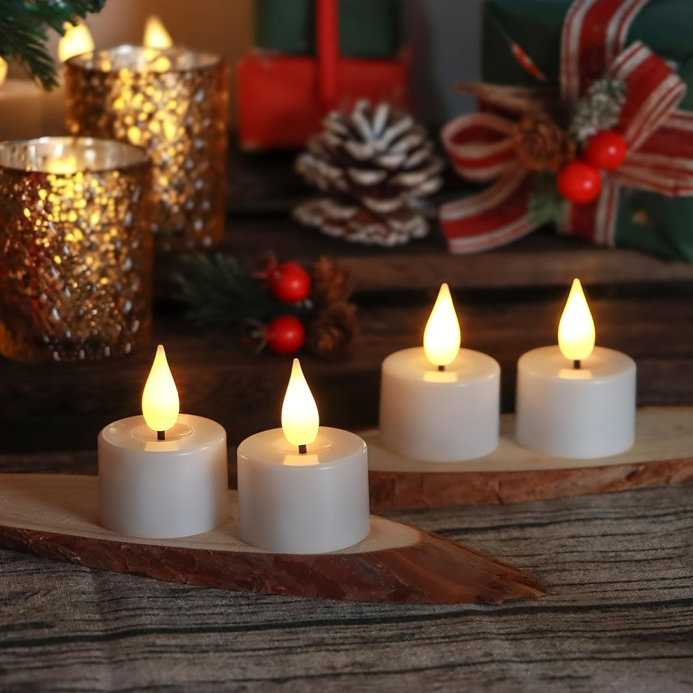 Velas de té LED sin llama con mando a distancia | Bodas, fiestas y decoración del hogar