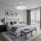 Ventilador de techo retráctil con luz para dormitorio salón y comedor | control remoto
