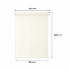 Persiana Enrollable para Ventana • CREMA • 32 tamaños • BOJANEK MINI PERSIANA ENROLLABLE • soportes ajustables • instalación sin taladro • persiana con mecanismo de cadena • cubierta protectora solar • ideal para salas, dormitorios, cocinas, oficinas • pe