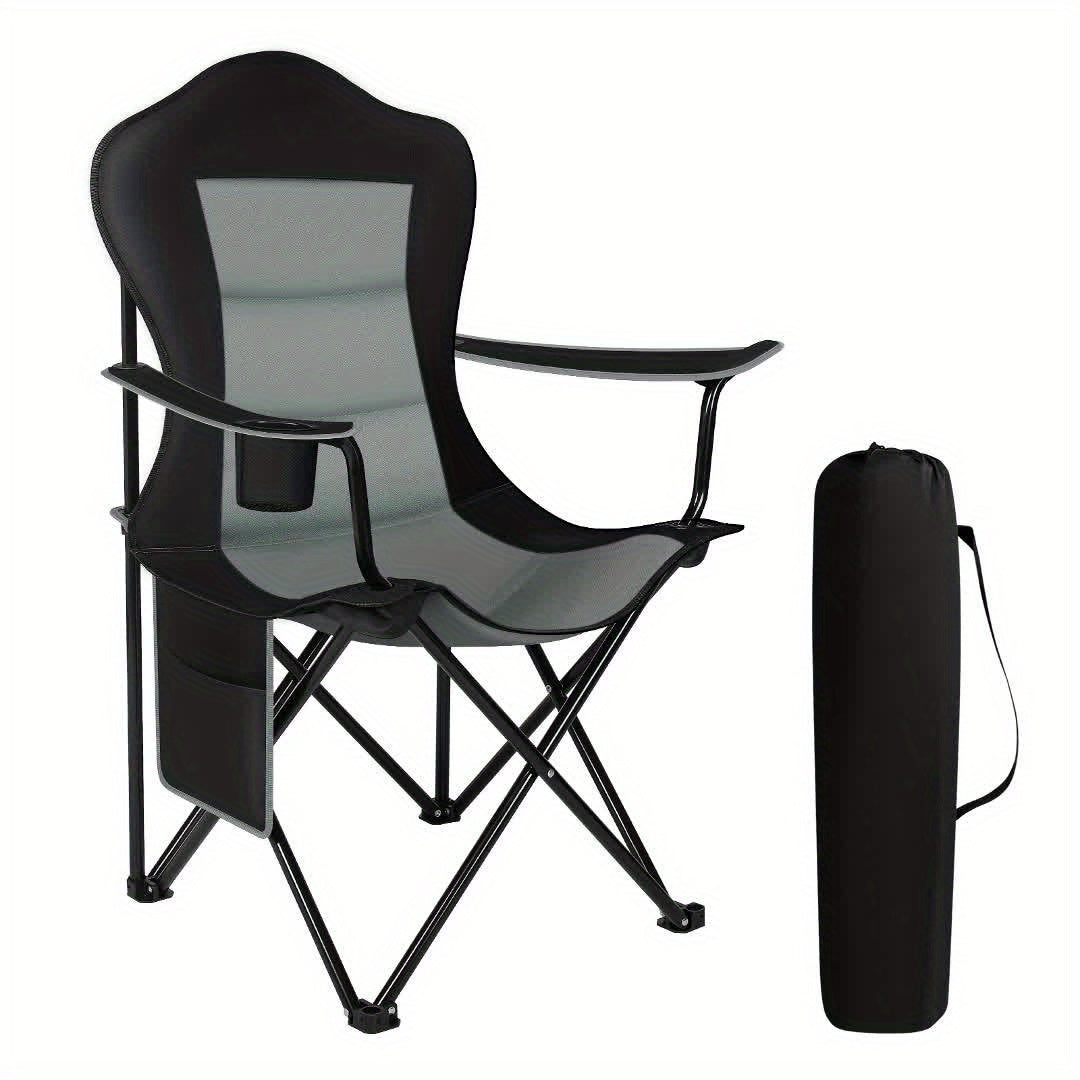 Silla plegable de exterior de 1/2 piezas, muebles de exterior para acampar y senderismo, suministros de ocio al aire libre, silla de pesca y camping reforzada y ligera (opcional para una o dos personas), portavasos doble con espacio de almacenamiento + bo