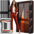 Mosquitera - Magnética Multidimensional para Puertas y Ventanas de Balcón - Mosquitera con Cierre Automático - Variantes de Ancho 80-160 Cm - Longitud 210/220 Cm - Diferentes Colores - para Hogar, Apartamento y Balcón - Protección contra Moscas y Mosquito