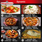 Magefesa DYNAMIC - Juego de Olla Express Rápida + Cestillo, Acero Inoxidable 18/10, Eficiencia Energética, Todo Tipo de Cocinas, Inducción