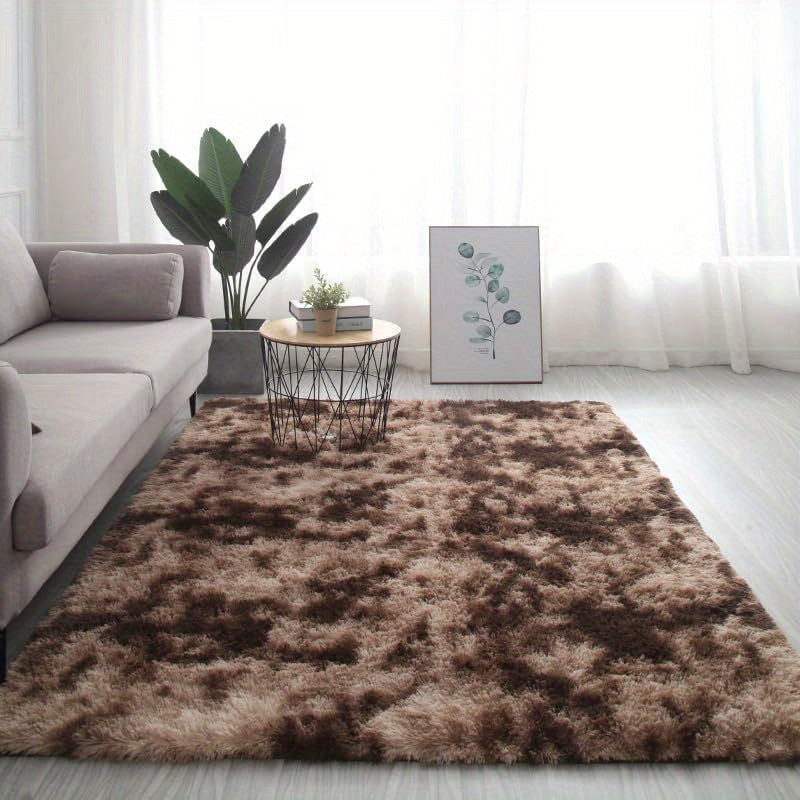 1 alfombra suave de felpa, alfombra de felpa antideslizante, alfombra suave de felpa para mesita de noche, alfombra tie-dye para sala de estar, decoración del hogar, alfombra para dormir mascotas, alfombra para dormitorio y sala de estar, decoración de la
