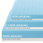 Bedstory 10CM O 7.5CM O 5CM Protector de Colchón, Doble Dureza H3 y H4 Gel Espuma Fría, Transpirable, Lavable, Funda de Malla 3D Removible, Protector de Colchón para Cama de Resorte 90 100 120 140 160X200 180X200 200X200, Sofá y Colchones Duros