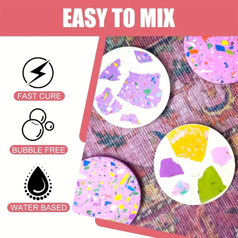 Polvo de Resina para Fundición 2000g, Kit de Resina Ecológica de Secado Rápido para Principiantes, Desmolde en 20-30 Minutos, Polvo de Yeso Activado con Agua Fácil de Mezclar para Artesanías, Escultura, DIY y Arte en el Hogar