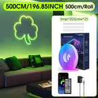 30m/20m/15m/10m/5m Luces LED Neon Flexibles Inteligentes con Control por App/Mando, Alta Calidad, Regulables, Lámpara RGB para Exteriores, Sincronización Musical o DIY, Función Temporizador para Habitaciones, Regalos