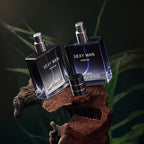 Set de 2 Fragancias Refrescantes para Hombre, Aroma Amaderado Duradero, Ideal para Salidas Románticas y Uso Diario