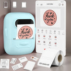 Impresora Térmica Portátil Mini Inalámbrica con Múltiples Plantillas, 1 Rollo de Papel Incluido, Conexión Inalámbrica a Smartphones y Computadoras, para Uso en Hogar y Oficina, Recargable por USB