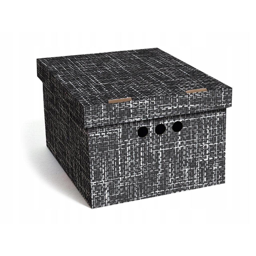 Caja de almacenamiento decorativa de cartón, 1 pieza, con estampado, para ropa, artículos pequeños, documentos, ideal para hogar, oficina o armario, dimensiones: 35x26.3x18.6 cm