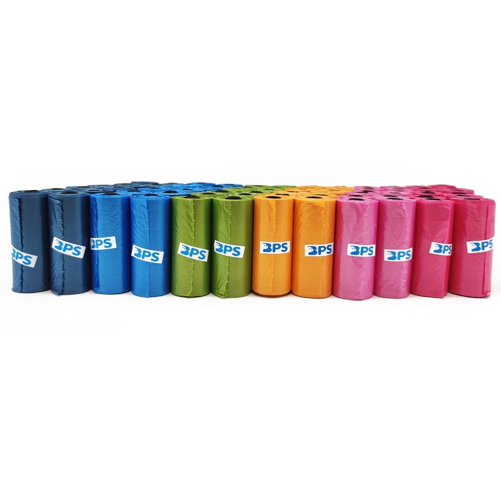600 Bolsas de Caca Perro Bolsas para Excrementos de Perros para Mascotas Animales Domésticos Pack de Multicolor BPS-5395