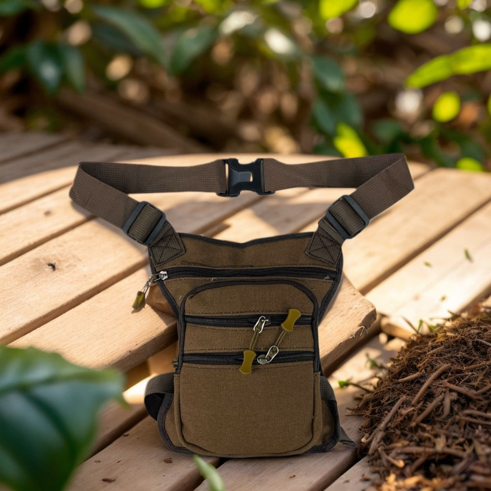 MEJORADA DL-45 Bolsa Multifunción para Pierna/Cintura - Uso Exterior, Senderismo y Deportes