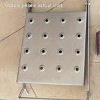 Accesorio de plataforma de herramientas de escalera de metal de alta resistencia - Estante de trabajo antideslizante y bandeja de herramientas con múltiples soportes de herramientas, altura ajustable, 350mm x 300mm x 60mm, 10,5" x 11,5" x 2,3" para electr