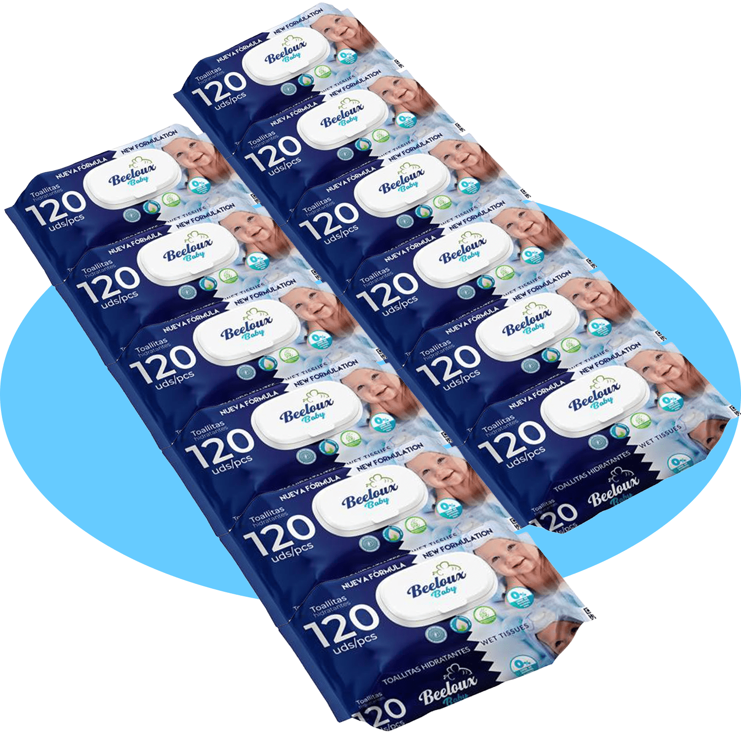 Toallitas Húmedas, Cuidado e Hidratación Profunda, Fibras Ultrasuaves ideales para Piel Sensible, Perfume Fresco, Packs de 3/6/9/12 Unidades, 360/720/1080/1440 Toallitas - Bestline