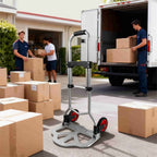 Carretilla de mano plegable, carrito de mudanzas, carretilla con área de carga antideslizante y altura de mango ajustable, carga máxima de 80 kg