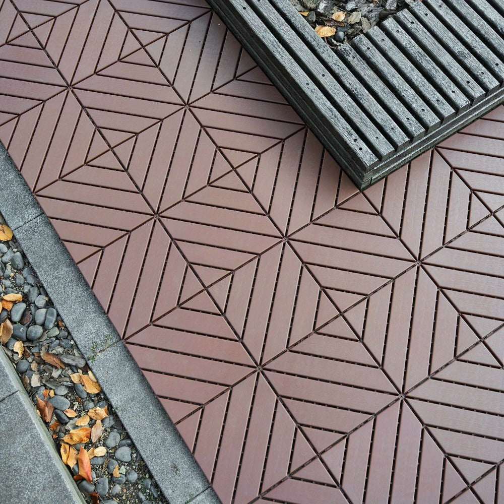 Baldosas de plástico entrelazadas para terraza, paquete de 54 baldosas impermeables para pisos de patio para uso en exteriores e interiores - Ideal para porche, piscina, balcón, patio trasero - Fácil instalación y material PP resistente