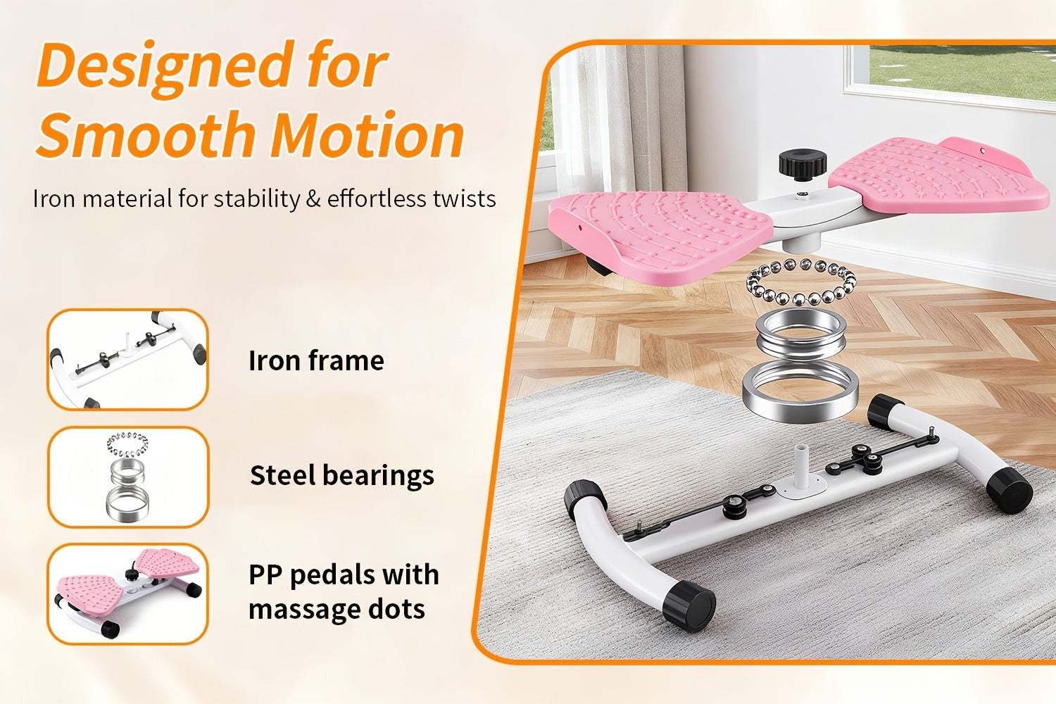 Máquina de Torsión de Cintura de Alta Resistencia y Tabla de Torsión Abdominal con Capacidad de Peso de 300 kg - Equipo de Entrenamiento de Fuerza Central para Gimnasio en Casa, Tabla de Torsión con Cuerdas de 76.2 cm - Ideal para Ejercicios Abdominales,