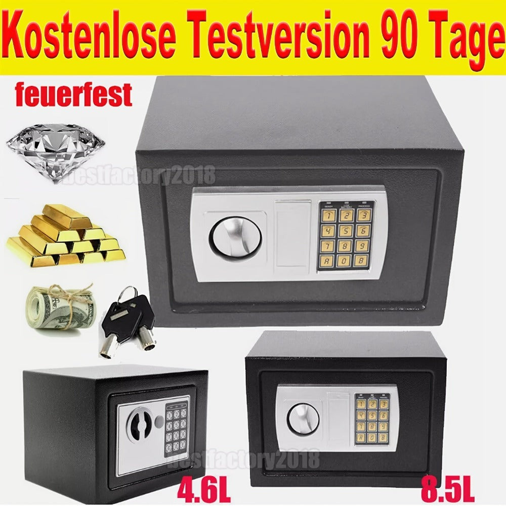 Caja Fuerte de Seguridad para Ropa y Objetos de Valor, Caja Fuerte Digital con 2 Llaves para Negocios, Dinero, Joyas y Objetos de Valor, Ideal como Regalo de Halloween o Navidad