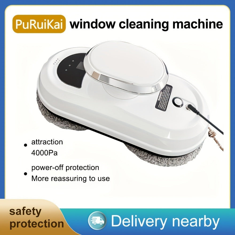 Puruikai 01 Black Friday y Navidad Nuevo Producto: Robot de Limpieza de Ventanas Inteligente desde el Almacén Local, Robot de Limpieza de Vidrios de Ventanas, Dispositivo de Limpieza de Ventanas con Control Remoto y Rociado Automático de Agua, Adecuado pa