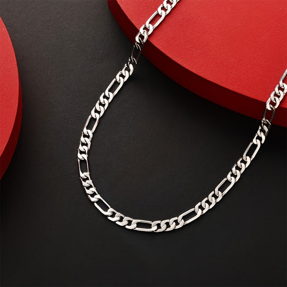 Collar Fegaro minimalista y elegante de plata esterlina 925, estilo sofisticado, temperamento refinado, estilo para parejas, regalo de aniversario, regalo de Navidad, regalo del Día del Padre, viene con una exquisita caja de regalo