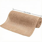 Tela de Arpillera de Yute Gruesa en Rollo 63cm de Ancho, Tejido Natural Rústico para Caminos de Mesa, Eventos, Decoración de Jardín y Artesanías, Fibra Orgánica Versátil