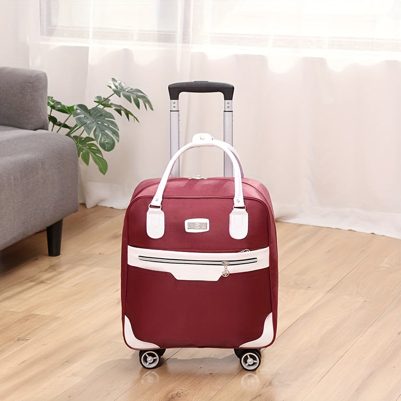 Maleta de Viaje Plegable de Gran Capacidad, Bolso de Viaje para Exteriores, Maleta con Ruedas, Bolso Unisex con 4 Ruedas Univer y Asa Retráctil, Maleta Ligera, Robusta y Duradera