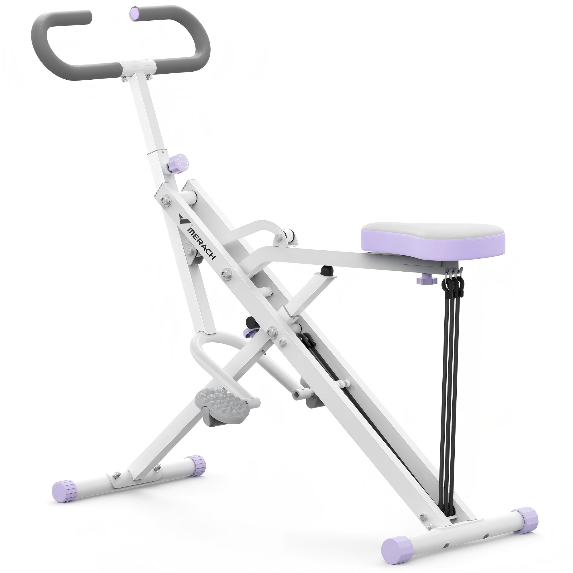 MERACH Máquina de Sentadillas 2 en 1, Máquina de Sentadillas, Entrenador de Glúteos y Piernas Plegable para el Hogar, Equipo de Entrenamiento de Sentadillas Fácil de Montar