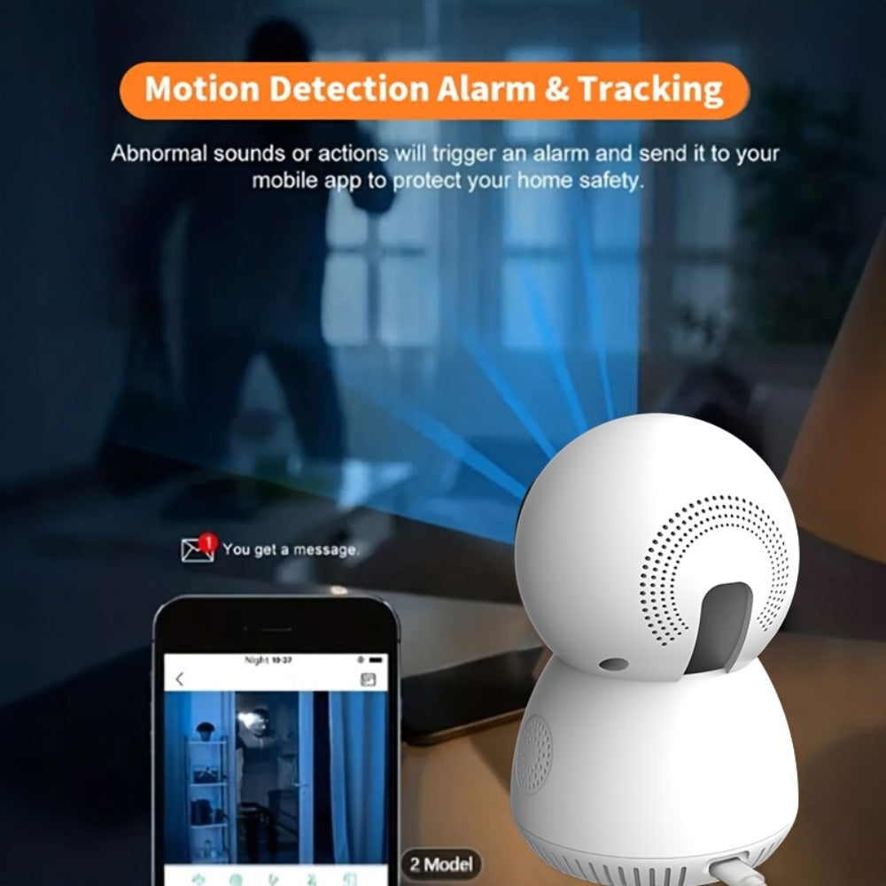 Cámara de seguridad inalámbrica para interiores compatible con Wifi de doble banda 2.4G/5G, equipada con cámara Pan-Tilt de 360°, con seguimiento de movimiento y visión nocturna a todo color, ideal para monitoreo del hogar o cámara para mascotas