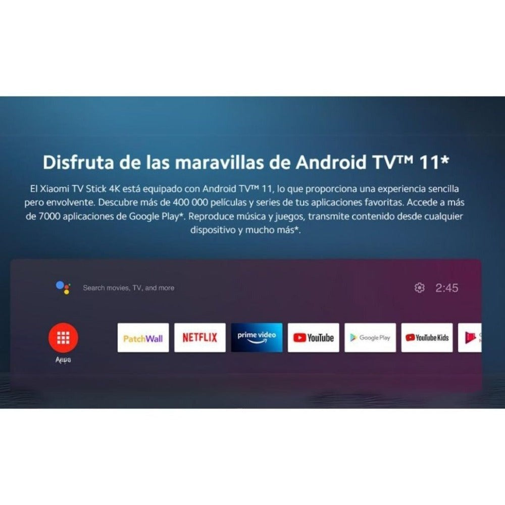 Xiaomi Mi TV Stick Full HD HDR HDMI Quad-Core DDR4 Bluetooth Wifi Dolby DTS HD Asistente de Doble Descodificación con Netflix