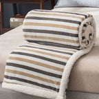 Manta franela de sherpa para Sofá y Cama, Gruesa y Suave, 100% Poliéster - Variedad de Tamaño y Colores - Apto para Todo el Año - Mantenimiento Fácil