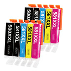 Cartuchos de impresora compatibles PGI-580 CLI-581XXL para Canon 580 581 Multipack para Canon Pixma TS705 TR8550 TS6150 TR7550 TS6250 TR8500 TS8251 TS6350 TS9550 TS6151 TS9551 (10 unidades)