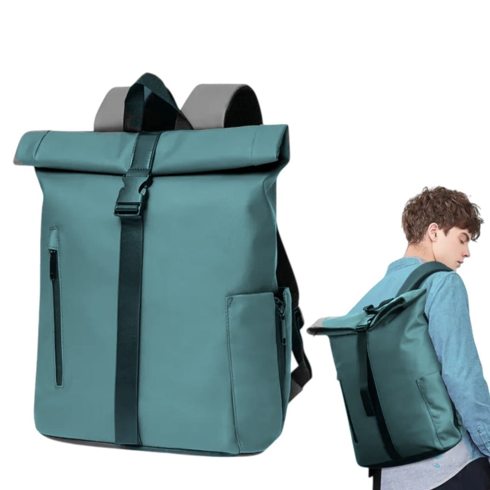 Mochila Enrollable para Hombre, Mochila Mujer para Portátil 15.6 Pulgadas, Moquera de Viaje Ligera para Hombre y Mujer de 21-25L, Bolso Escolar con Múltiples Compartimentos, Mochila Duradera de Capa Suave para Deportes al Aire Libre, Trabajo.