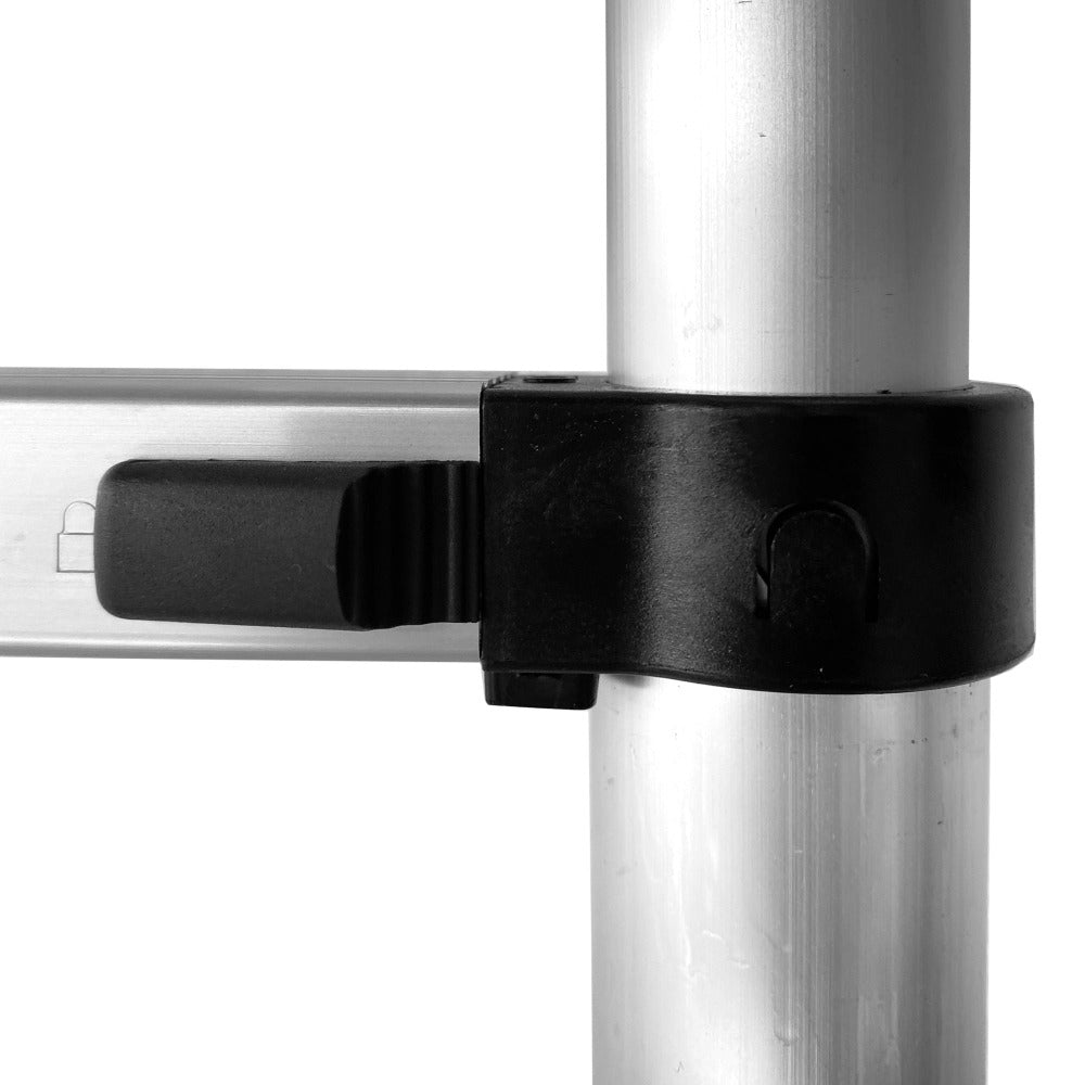 Escalera Telescópica de Acero Galvanizado Extensible y Plegable 2 a 4,4 Metros | Altura Ajustable por Peldaños con Cierre de Seguridad | Certificada EN131 para Uso Profesional y Doméstico | Base Antideslizante con Pies de Goma | Ideal para Reformas, Jardí