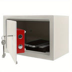 Caja Fuerte para Muebles con Doble Candado de Pestaña, Puerta Colgante de Acero, 2 Llaves, para Caravanas, Armarios y Gabinetes de Oficina, Color Plateado, Tamaño S 31 x 20 x 20 cm / XL 35 x 31 x 50 cm