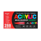 Rotuladores | Set de Marcadores Acrílicos Guangna de 288 Colores, Tinta Líquida, Rotuladores de Dibujo Artístico, Empaque Elegante para Pintura