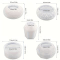 Molde de silicona multi-cámara de 5 piezas para macetas de flores, jarrones y macetas de plantas suculentas - Moldes reutilizables de forma irregular para cemento/epoxi/resina de yeso con diseño de cerámica y portalápices, macetas de arcilla, fácil libera